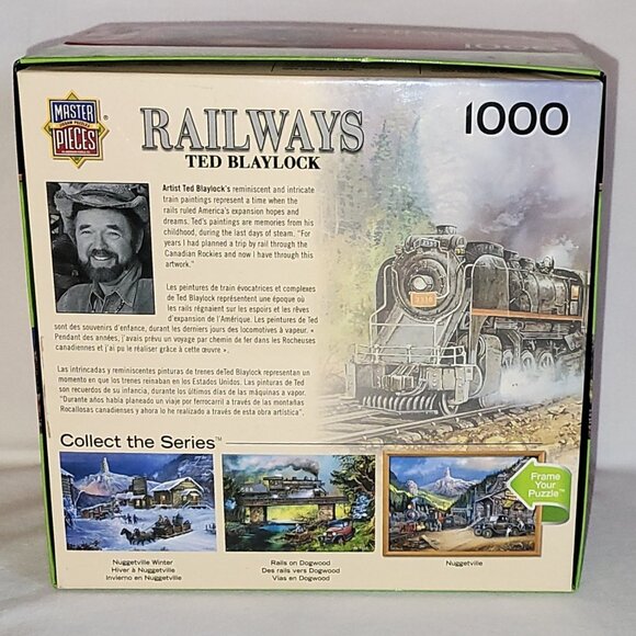 2 Blaylock Train Puzzles 1000 Pc Canadian Pacific - Nuggetville Complete Ex Cond - Picture 3 of 3